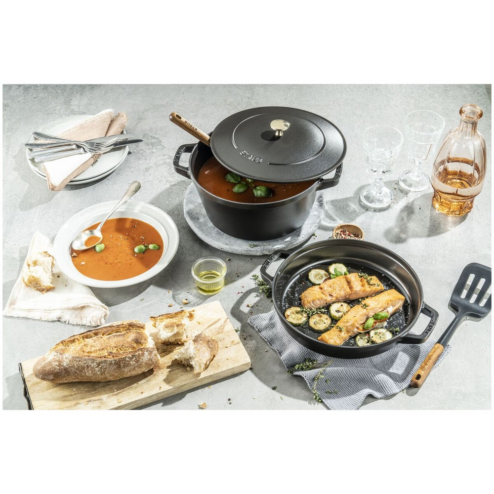 24 cm - Staub Set Pentole Impilabili In Ghisa Smaltata - Set 2 Pz