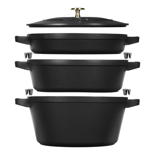 Staub Stackable Set Pentole In Ghisa - Set 3 Pz