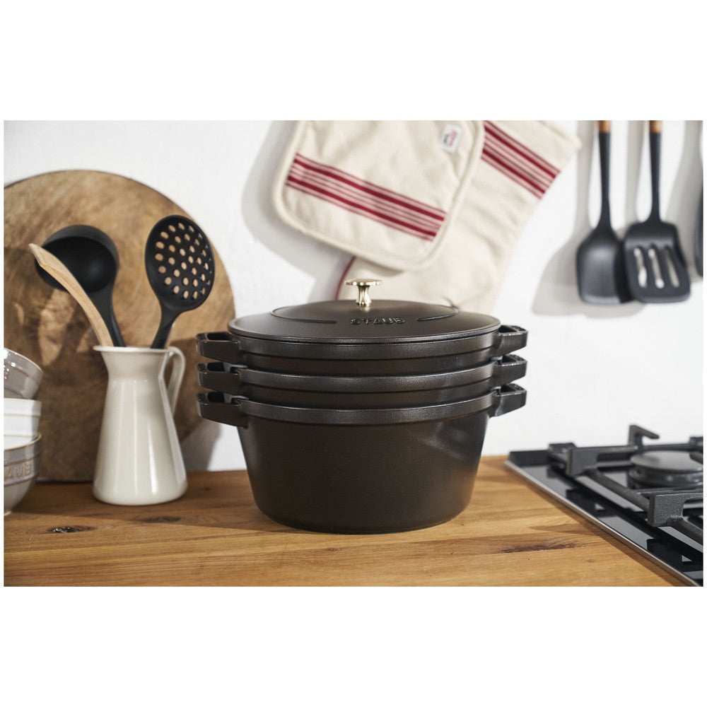Staub Stackable Set Pentole In Ghisa - Set 3 Pz