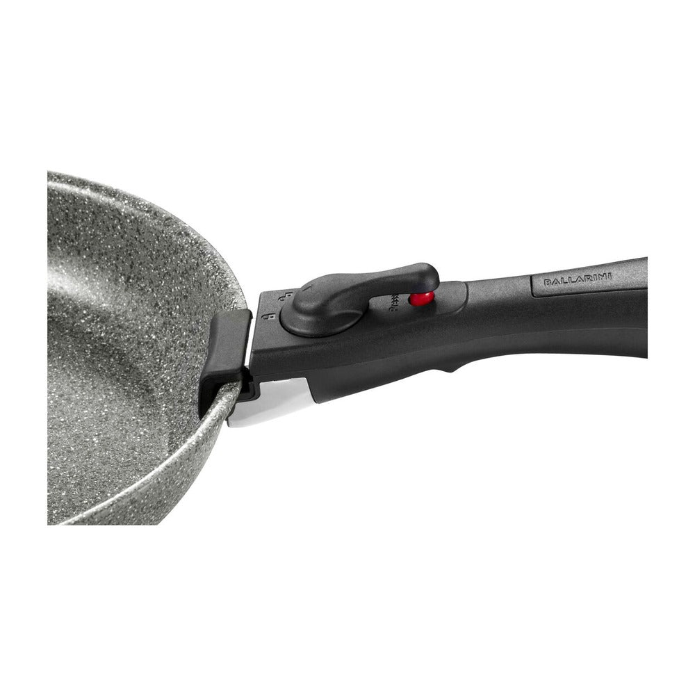 Ballarini Torre Set Padelle e Casseruole Antiaderente Ceramico In Alluminio Con Manico Rimovibile - Set 4 Pz