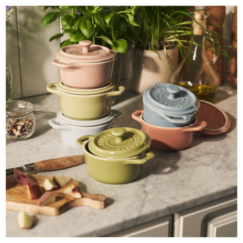 10 cm - Staub Ceramique Mini Cocotte Rotonda In Ceramica - Set 6 Pz