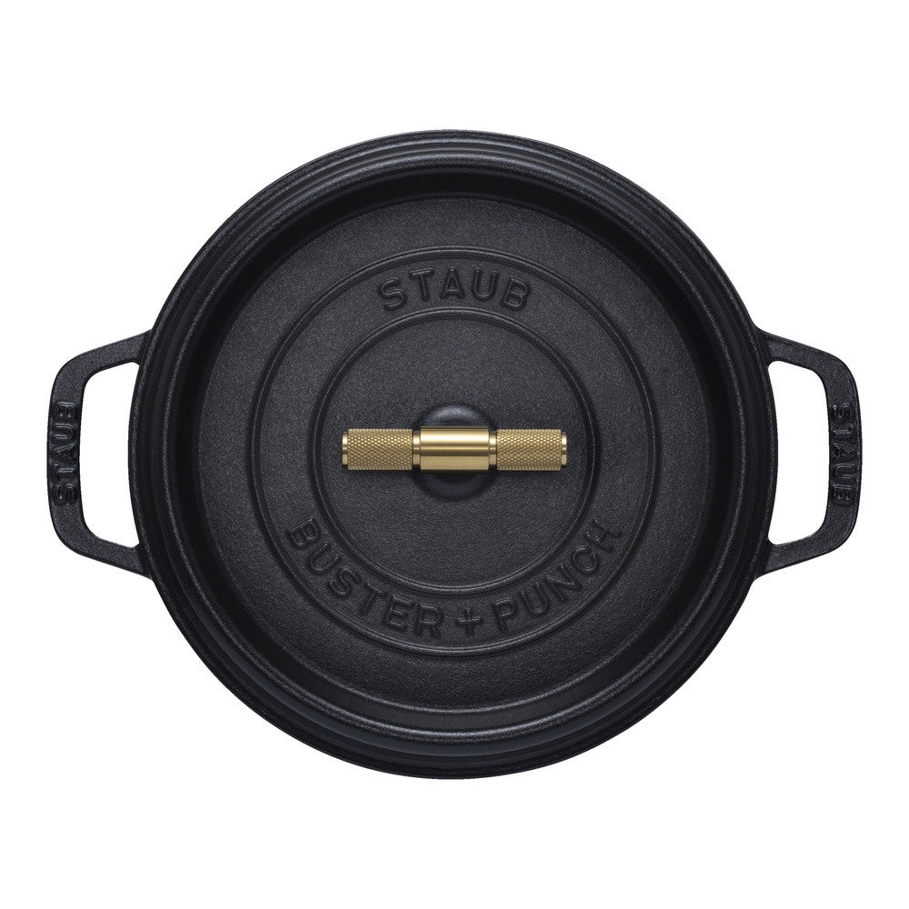 24 cm - Staub La Cocotte Buster + Punch Casseruola Cocotte Rotonda In Ghisa