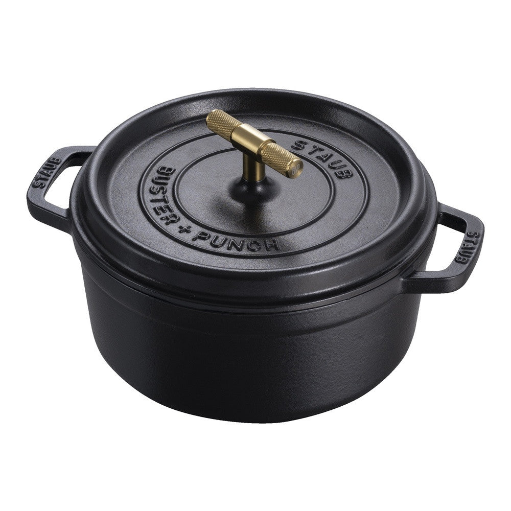 24 cm - Staub La Cocotte Buster + Punch Casseruola Cocotte Rotonda In Ghisa