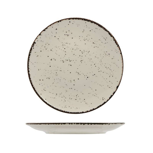 30 Cm Lioness Cromya Cream Piatto Piano In Porcellana