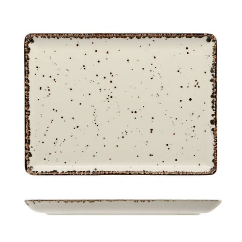 30X20 Cm Lioness Cromya Cream Piatto Vassoio Rettangolare In Porcellana