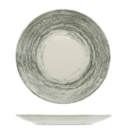 27 Cm Lioness Focus Grey Piatto Piano In Porcellana