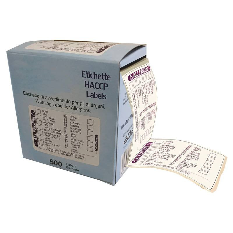 Paderno Etichetta Adesiva Per Allergeni Rotolo - Set 500 Pz