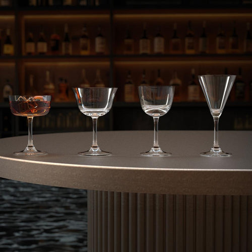 14 cl - Onis Classic Bar Calice Cocktail Martini In Vetro Set 6 Pz