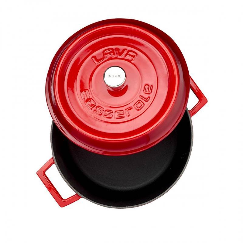 24 Cm Paderno Casseruola Rotonda In Ghisa Smaltata