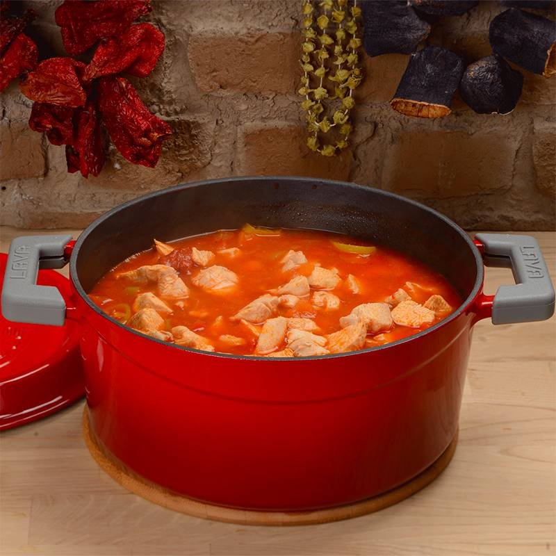32 Cm Paderno Casseruola Rotonda In Ghisa Smaltata