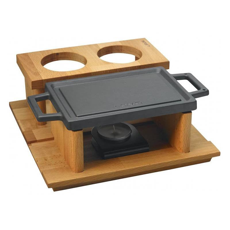 22X30 Cm Paderno Barbecue Da Tavola Rettangolare In Ghisa Smaltata
