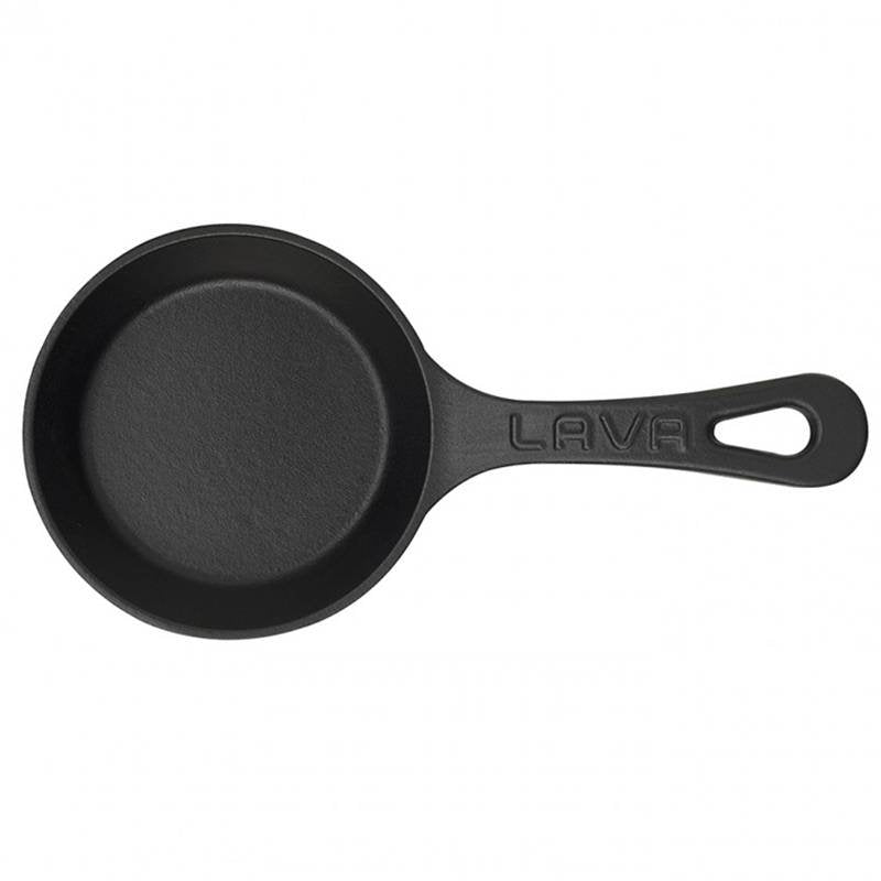 16 Cm Paderno Padella Bassa Rotonda Con Manico In Ghisa Smaltata Con Supporto In Legno