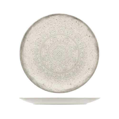 33 Cm Lace Piatto Piano In Stoneware Set 4 Pz