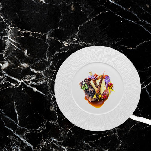 29 Cm Zen Tunisie Martellato Piatto Piano In Porcellana Set 6 Pz