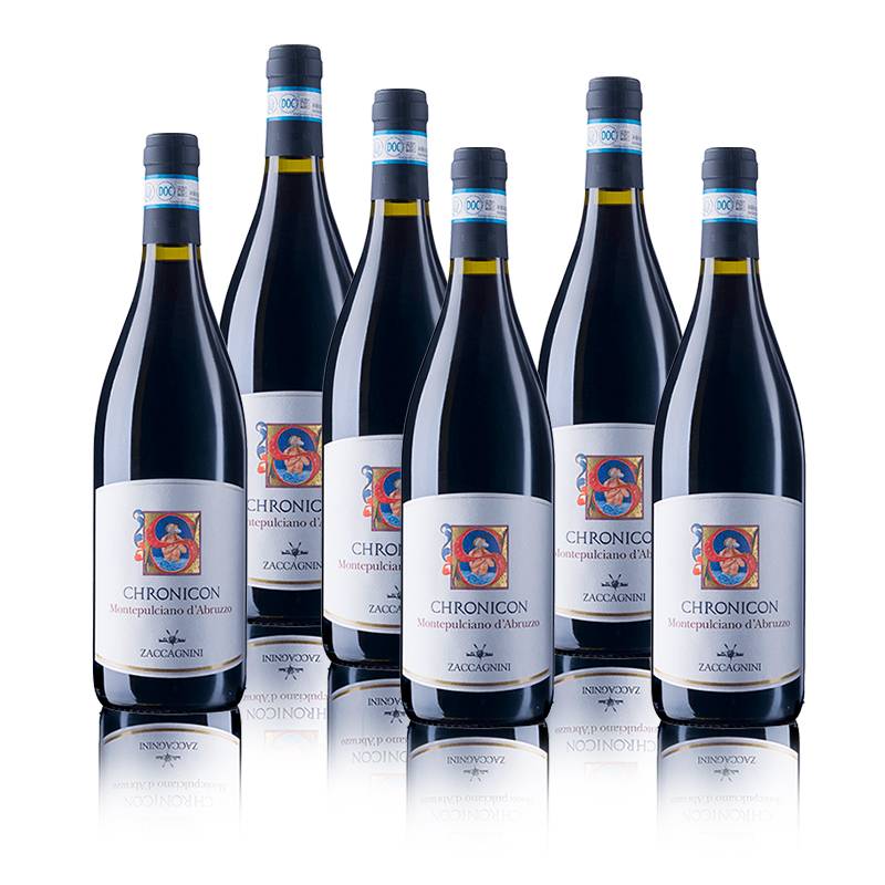 Chronicon Montepulciano D Abruzzo Doc 2019 Cantina Zaccagnini Set 6 Bottiglie