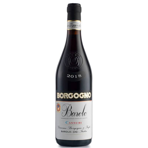 Cannubi Barolo DOCG 2018 Borgogno + 2 Burgundy Glasses Denk’Art 96 cl