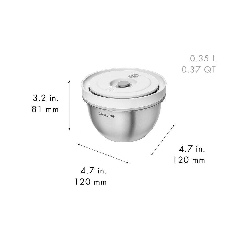 Zwilling Fresh & Save Set Ciotole Con Coperchi per Sottovuoto In Acciaio Inox - Set 6 Pz