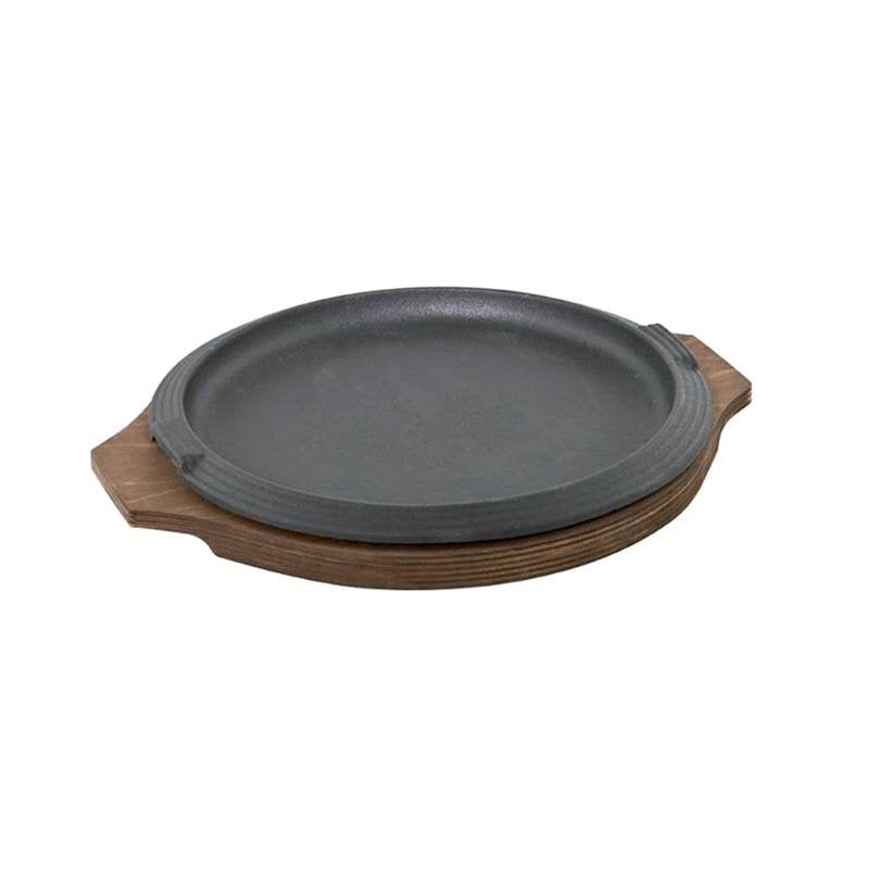 16 Cm Ilsa Piatto In Ghisa Con Supporto In Legno