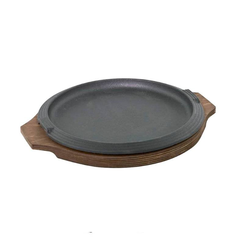 21 Cm Ilsa Piatto In Ghisa Con Supporto In Legno
