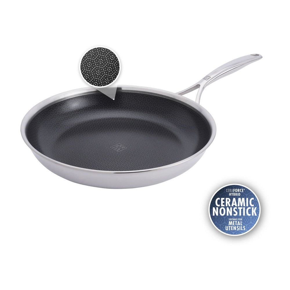 Zwilling Peak Padella Bassa Antiaderente In Acciaio Inox Con Rivestimento Ceraforce Hycoat