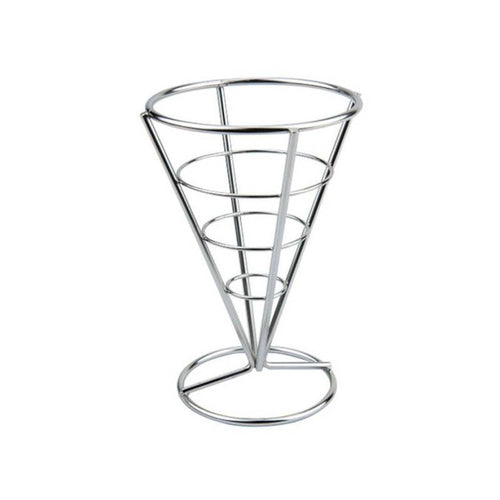 10 Cm Ilsa Mini Cestello Porta Snack Conico In Acciaio Inox 18 10