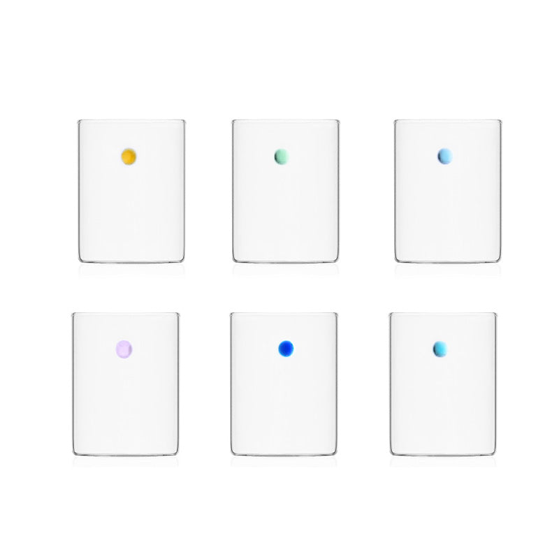 30 Cl Ichendorf Soleis Bicchiere Acqua Punto In Vetro Borosilicato Set 6 Pezzi