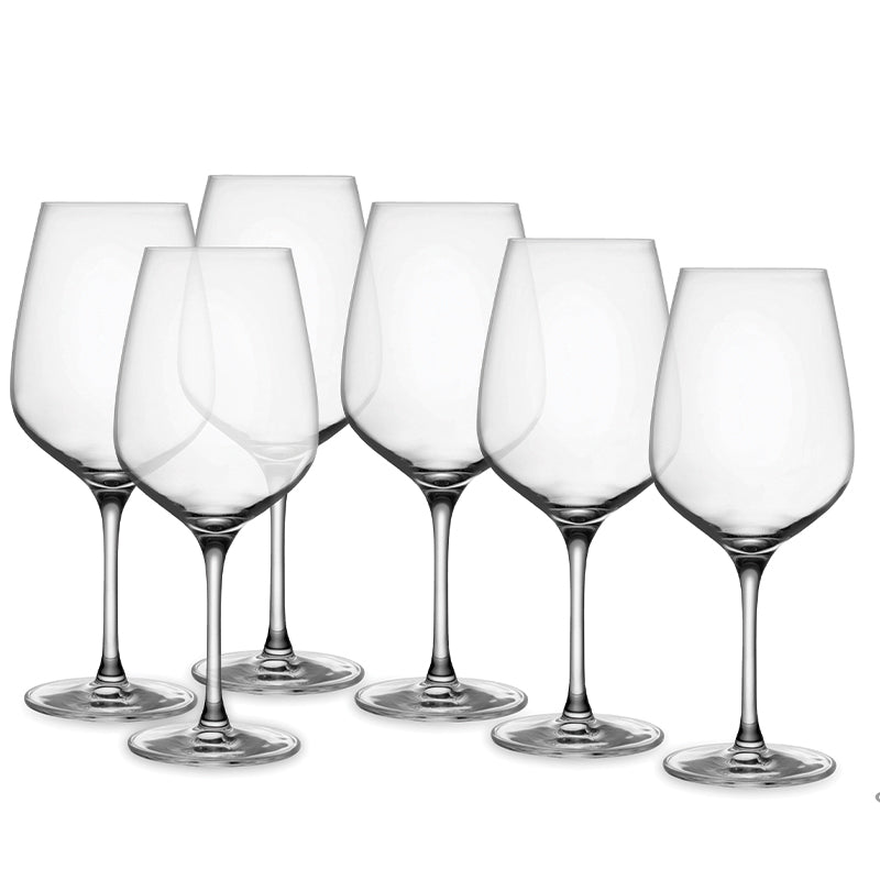 53 Cl Nude Refine Calice Vino Rosso In Vetro Set 6 Pezzi