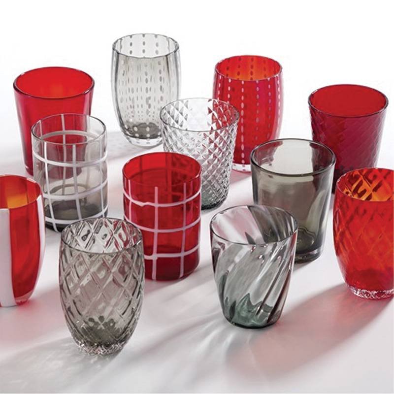 Zafferano Melting Pot Bicchiere Acqua In Vetro Set 6 Pezzi