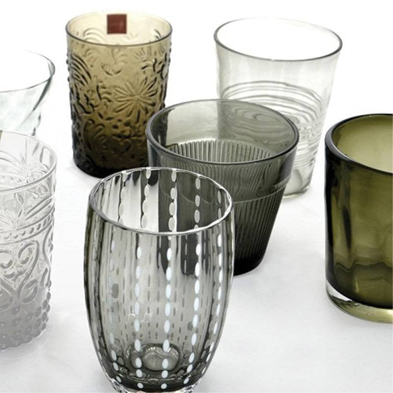 Zafferano Melting Pot Bicchiere Acqua In Vetro Set 6 Pezzi