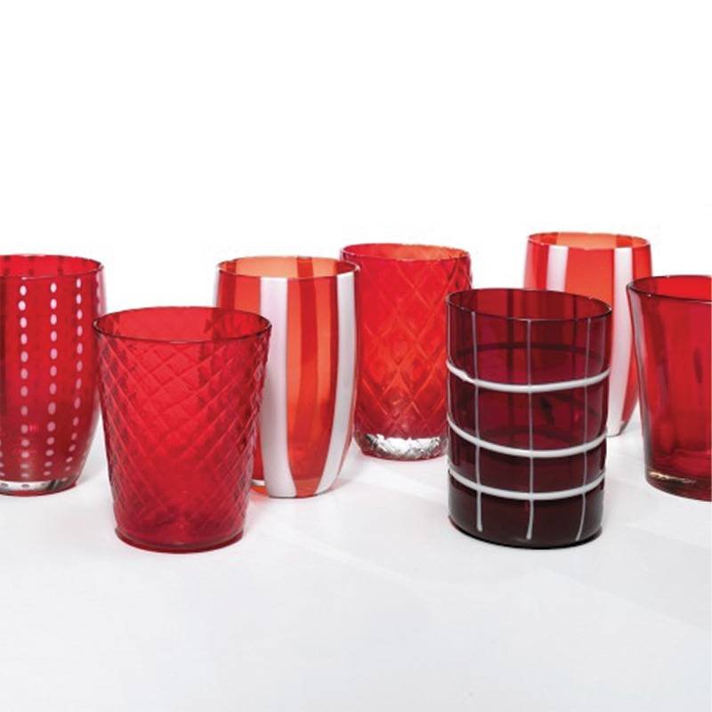 Zafferano Melting Pot Bicchiere Acqua In Vetro Set 6 Pezzi