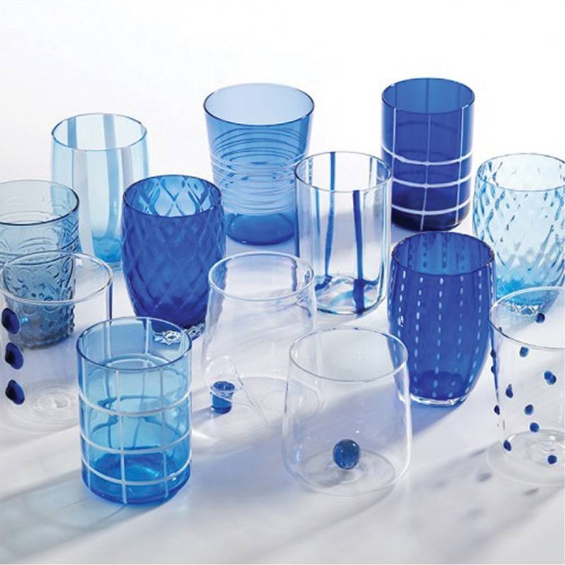 Zafferano Melting Pot Bicchiere Acqua In Vetro Set 6 Pezzi