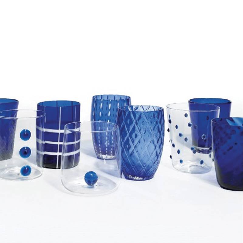 Zafferano Melting Pot Bicchiere Acqua In Vetro Set 6 Pezzi