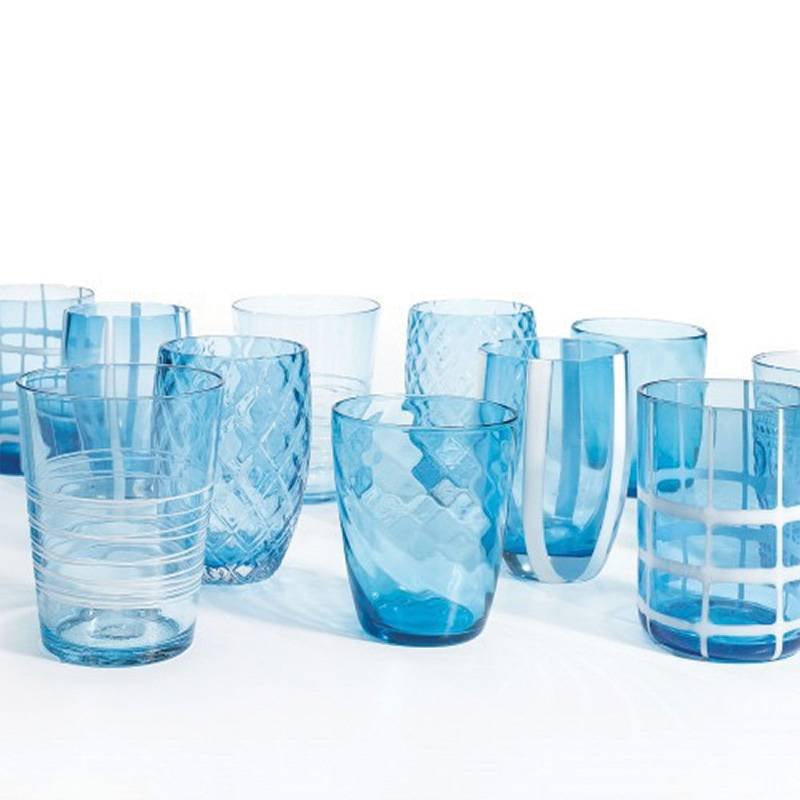 Zafferano Melting Pot Bicchiere Acqua In Vetro Set 6 Pezzi