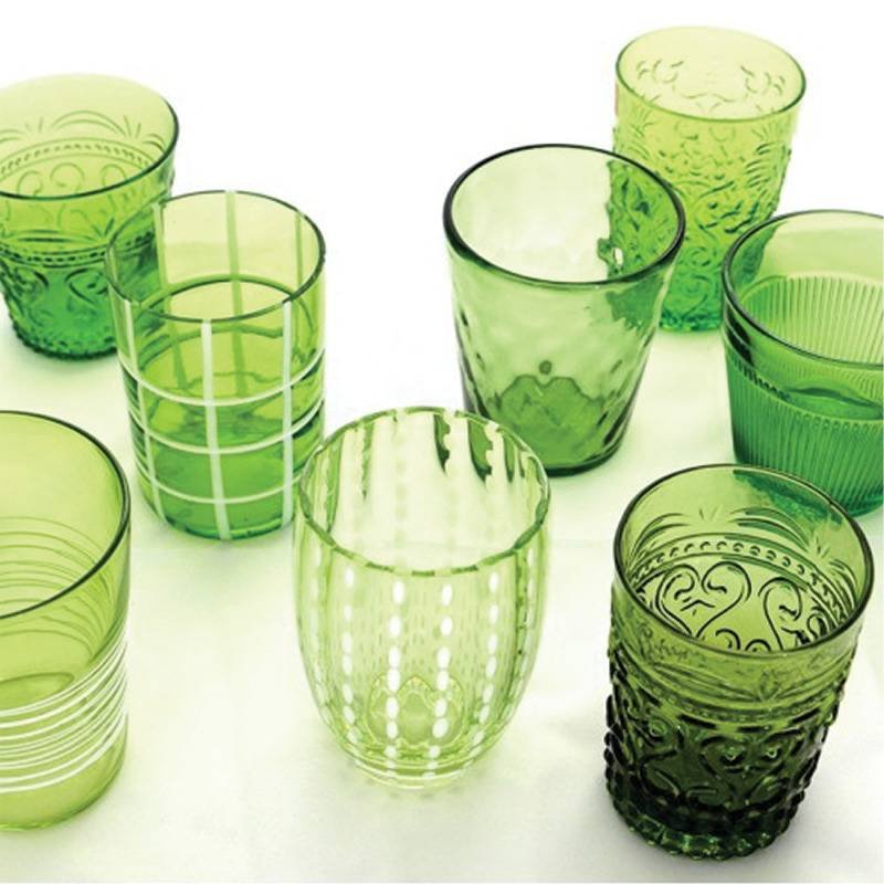 Zafferano Melting Pot Bicchiere Acqua In Vetro Set 6 Pezzi