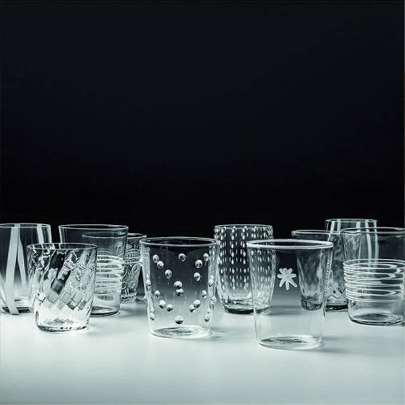 Zafferano Melting Pot Bicchiere Acqua In Vetro Set 6 Pezzi