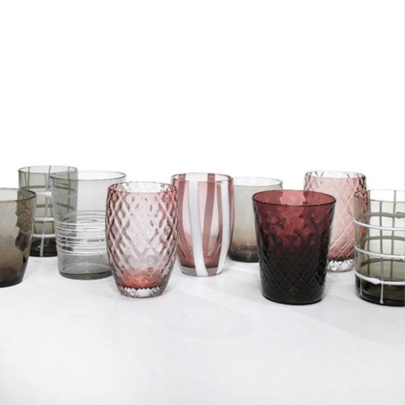 Zafferano Melting Pot Bicchiere Acqua In Vetro Set 6 Pezzi