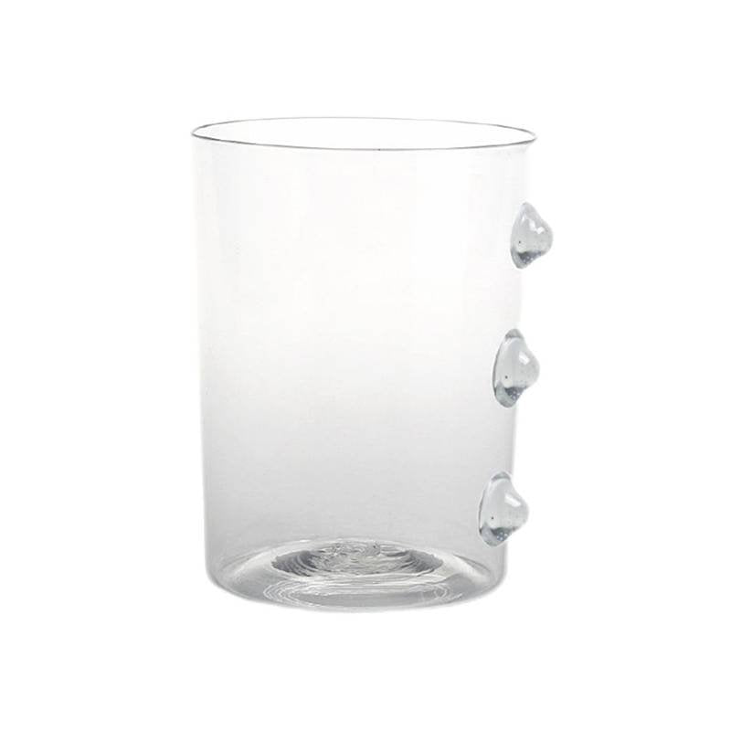 37 Cl Zafferano Petoni Bicchiere Acqua 3 Punti Verticali In Vetro Borosilicato Set 6 Pezzi
