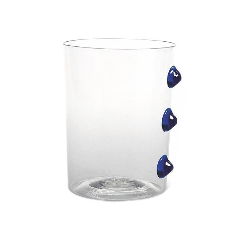 37 Cl Zafferano Petoni Bicchiere Acqua 3 Punti Verticali In Vetro Borosilicato Set 6 Pezzi
