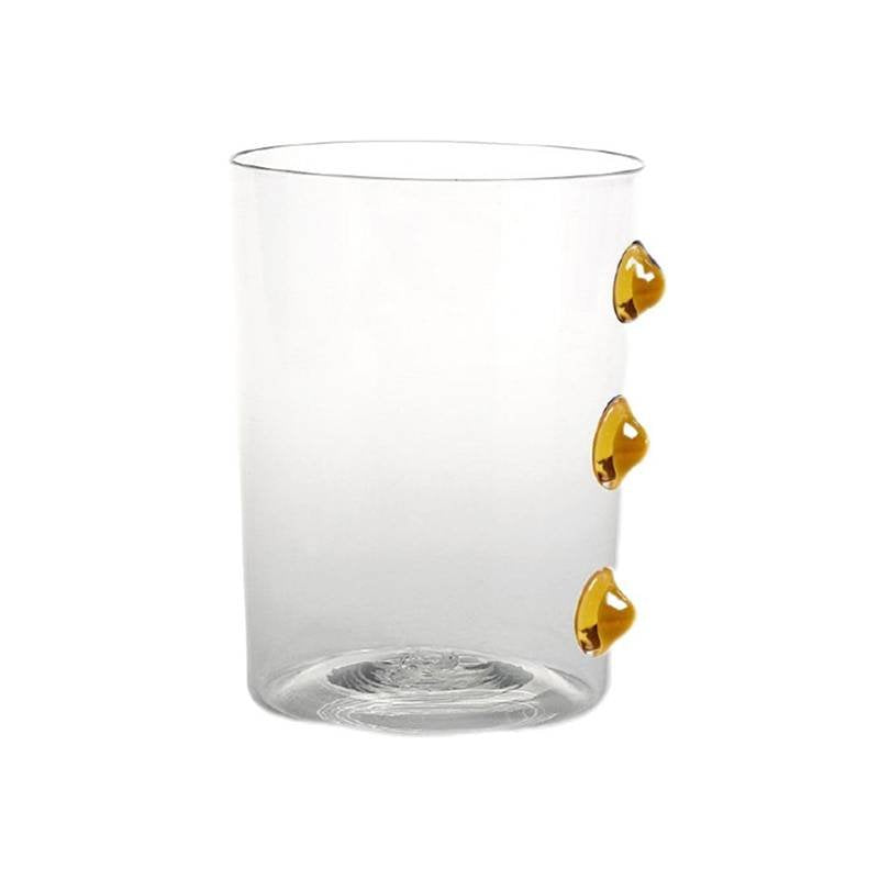 37 Cl Zafferano Petoni Bicchiere Acqua 3 Punti Verticali In Vetro Borosilicato Set 6 Pezzi