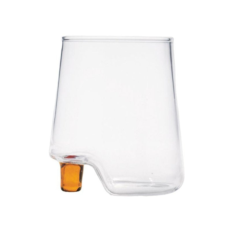 42 Cl Zafferano Gamba De Vero Bicchiere Acqua Tacco Colorato In Vetro Borosilicato Set 6 Pezzi