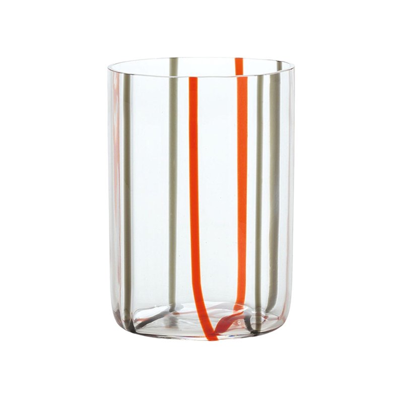 35 Cl Zafferano Tirache Bicchiere Acqua In Vetro Borosilicato Set 6 Pezzi