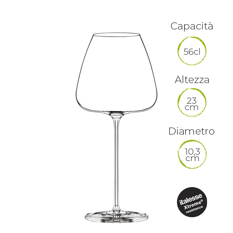 56 Cl Italesse T Made 55 Calice Degustazione In Vetro Set 6 Pezzi