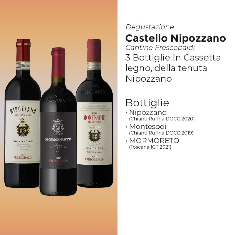 Castello Di Nipozzano Degustazione Cantina Frescobaldi Set 3 Bottiglie