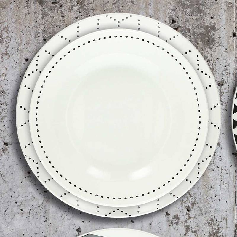 Tognana Metropolis Graphic Servizio Piatti In Porcellana Set 18 Pz