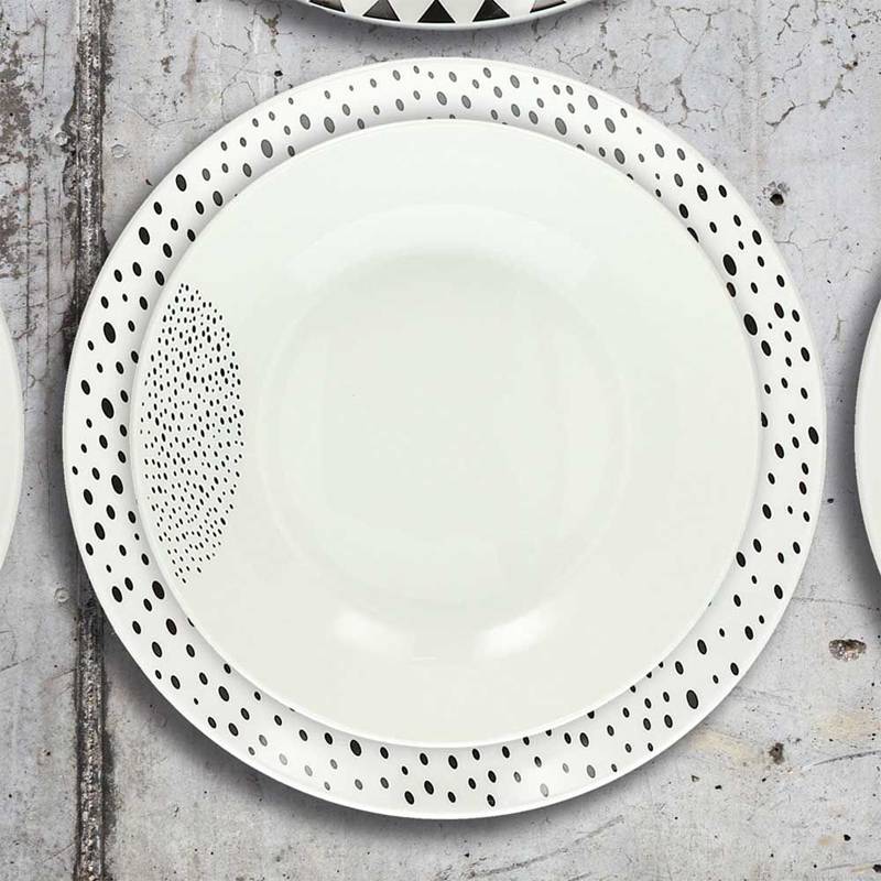 Tognana Metropolis Graphic Servizio Piatti In Porcellana Set 18 Pz