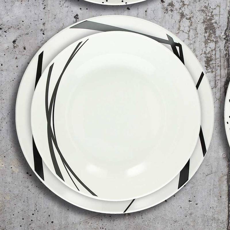Tognana Metropolis Graphic Servizio Piatti In Porcellana Set 18 Pz