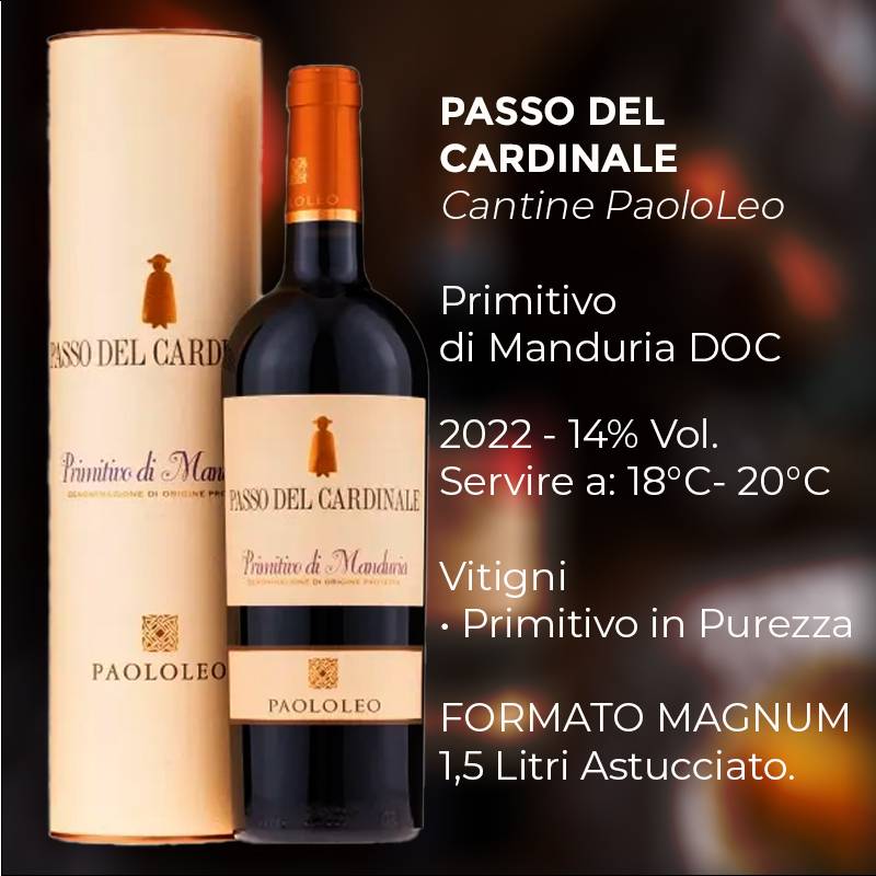 Passo Del Cardinale Primitivo Di Manduria Doc 2022 Cantina Paololeo