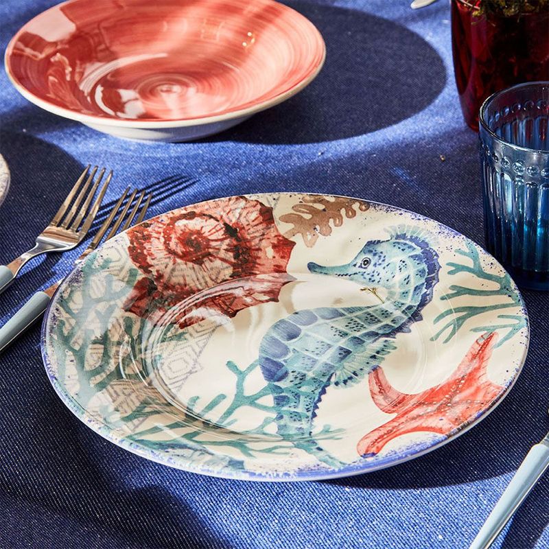 Tognana Vela Aquarium Servizio Piatti In Stoneware Set 18 Pz