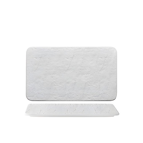 25X15 Cm Erosion Piatto Vassoio Rettangolare In Porcellana Set 6 Pz