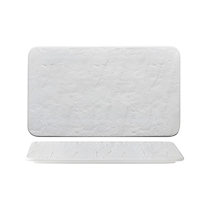 30X20 Cm Erosion Piatto Vassoio Rettangolare In Porcellana Set 3 Pz